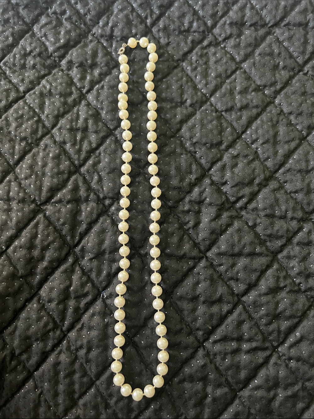 Vintage Classic White Pearl Strand Necklace - 30 Inch